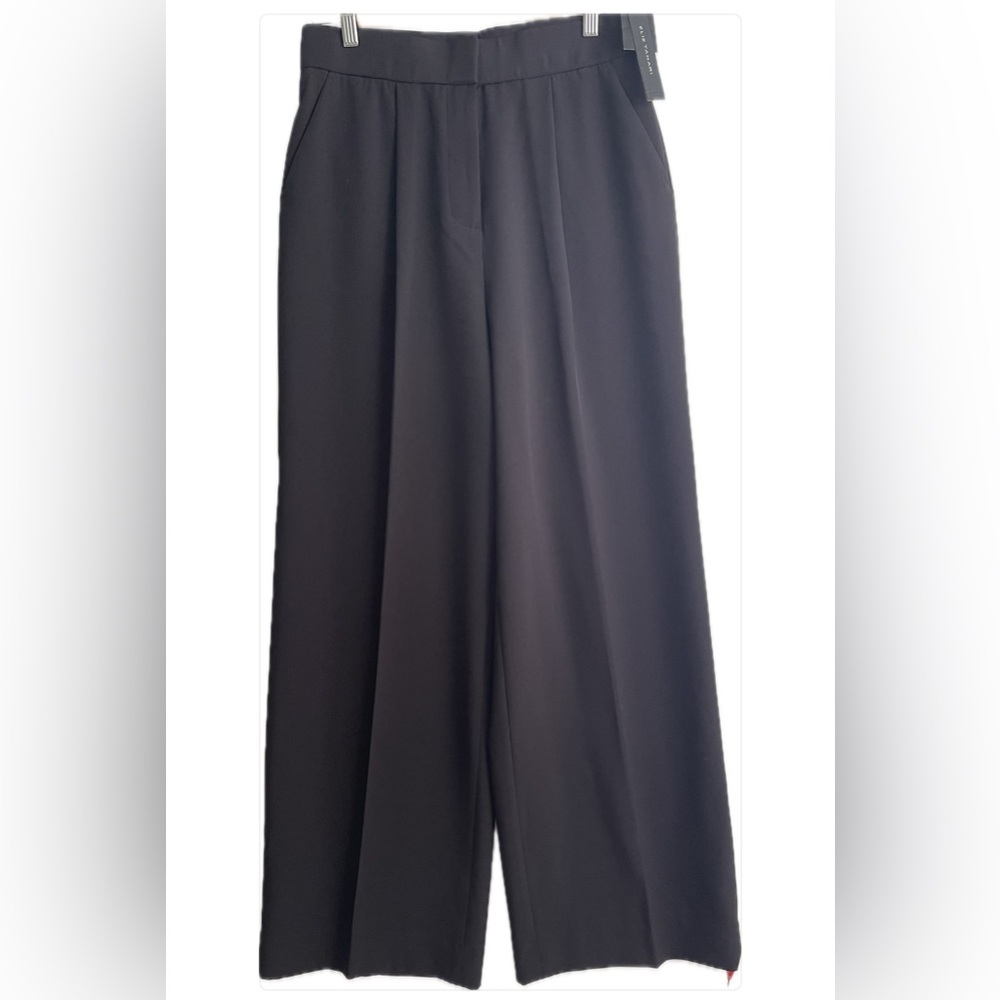 Elie Tahari Black Dress Pants with Pleats Wide Leg